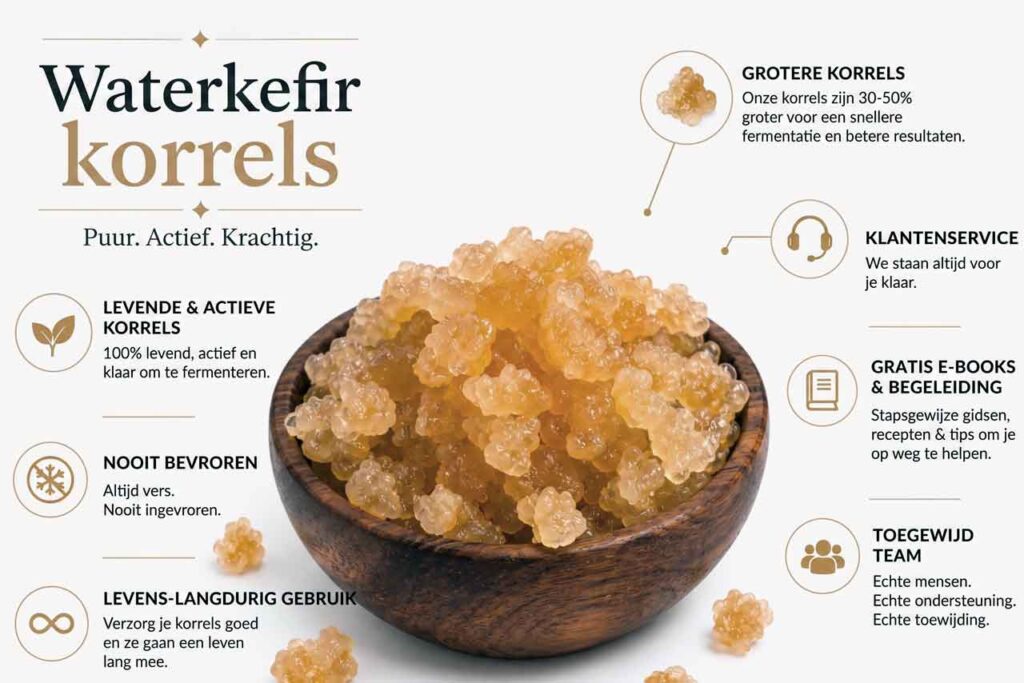 Slijmerige waterkefir herstellen en waterkefirkorrels verzorgen