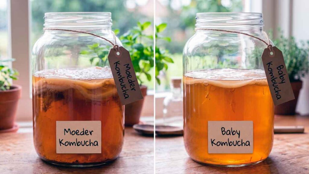 Verschil tussen moeder en baby Kombucha SCOBY